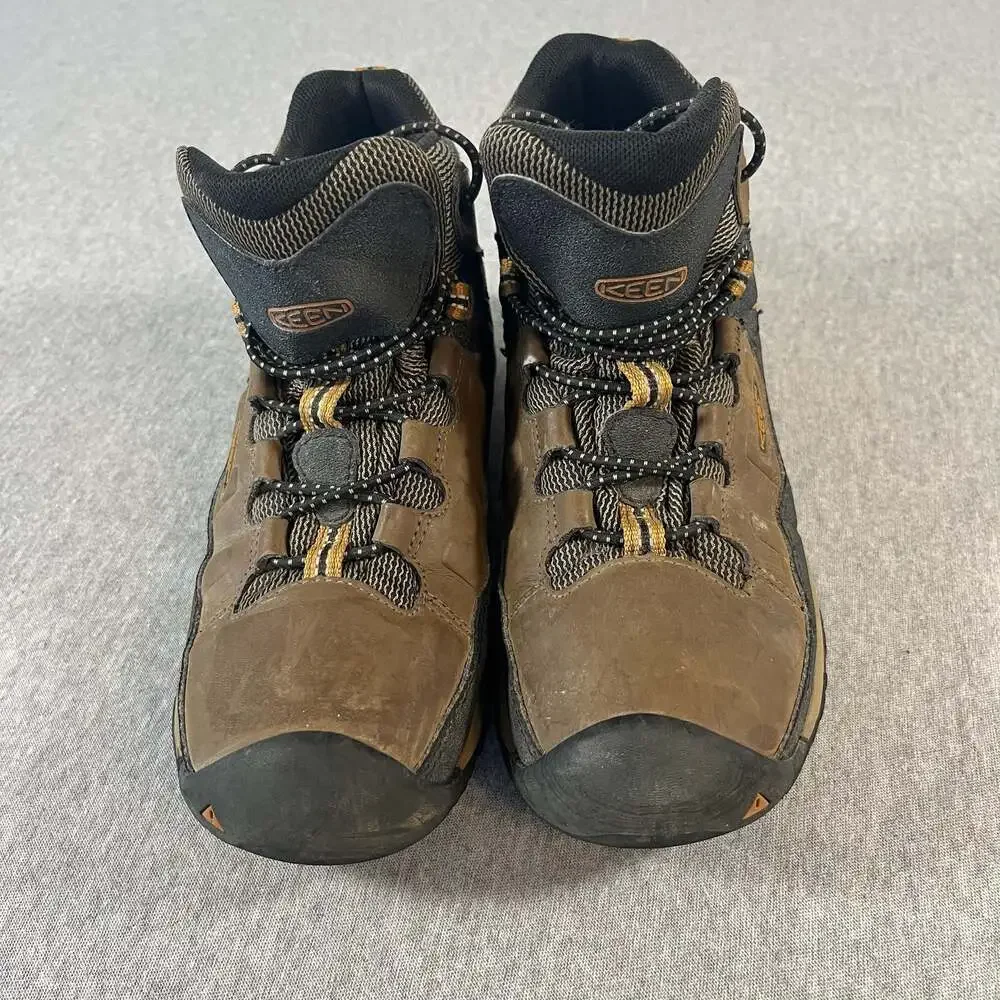 KEEN Black/Brown Targhee II Mid Waterproof Hiking Boots Youth Size 4